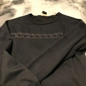 Dark grey crop sweater